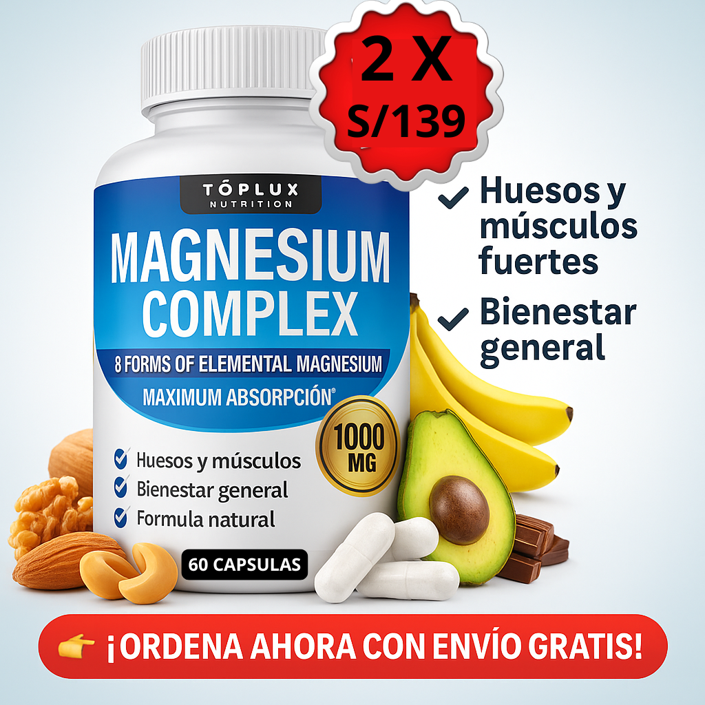 Magnesio Max Vitality™ “¿Cansancio, calambres o insomnio?”